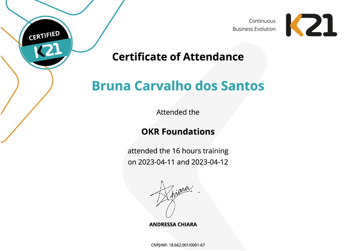 Certificado K21